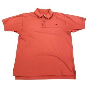 Bob Timberlake Polo Shirt Men's Large Orange Short Sleeve Golf
